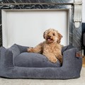 Fantail Mellow Snooze Smoke Grey Basket Dog Bed Alternative Image