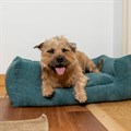 Fantail Mellow Snooze Peacock Blue Basket Dog Bed Alternative Image