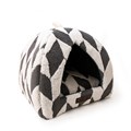 Snuggle & Snooze Grey Diamond Cat Igloo Alternative Image