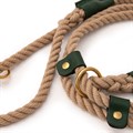 Hawkhurst Forest Green Leather & Rope Slip Lead Alternative Image