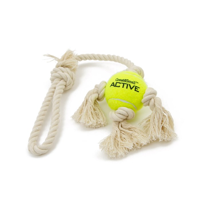 Great&Small Tennis Ball on Rope Tug 46cm