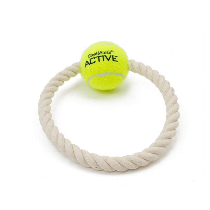 Great&Small Tennis Ball Rope Ring 18cm