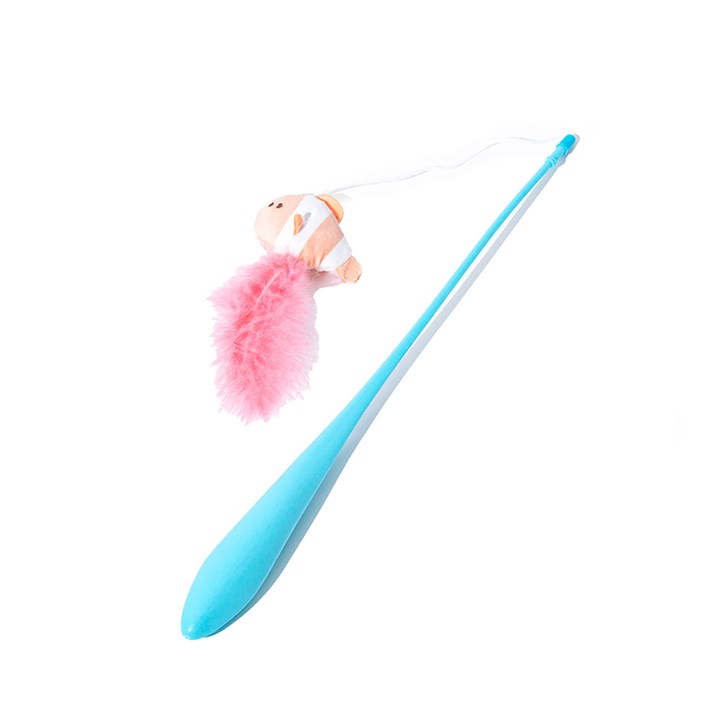 Little&Lively Cat Easy Play Weighted Dangler with Cute Clown Fish & Feather