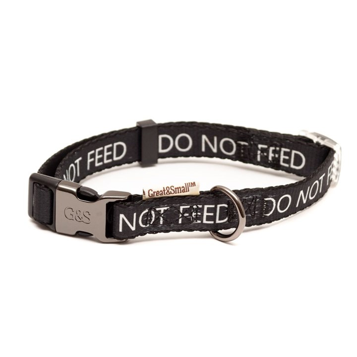 Great&Small Classic Do Not Feed Collar Black