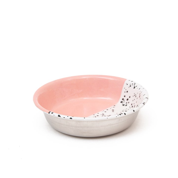 Great&Small Pink Speckle Cat Food Dish