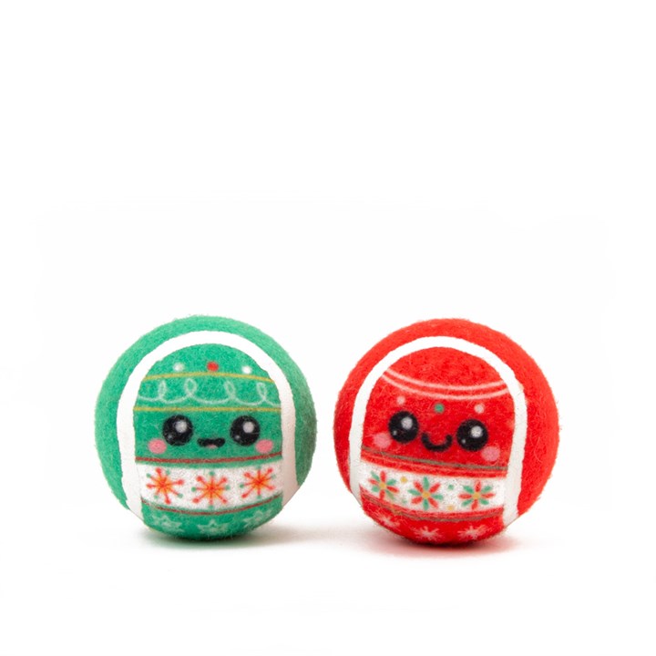 Great&Small Christmas Holiday Tree Bauble Tennis Ball 2pack
