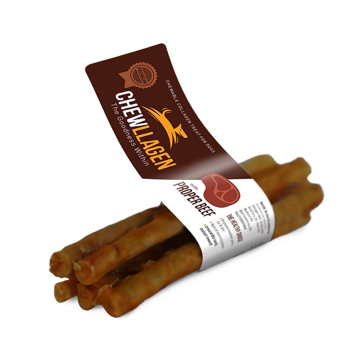 Chewllagen Mini Roll 5" Beef Dog Treat (5)