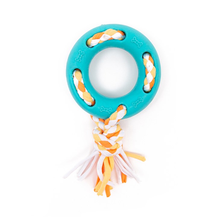 Little&Lively TPR Ring & Internal Jersey Rope Toy