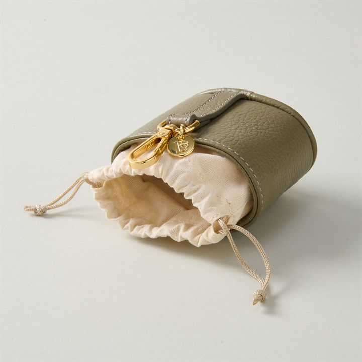 Lily & Leo Leather Treat Pouch Sage