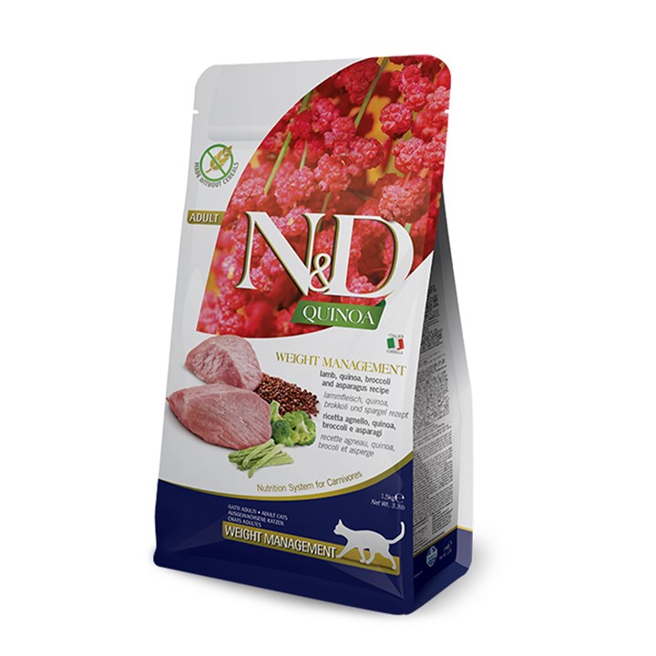 N&D Natural & Delicious Cat Quinoa Weight Management Lamb 1.5kg