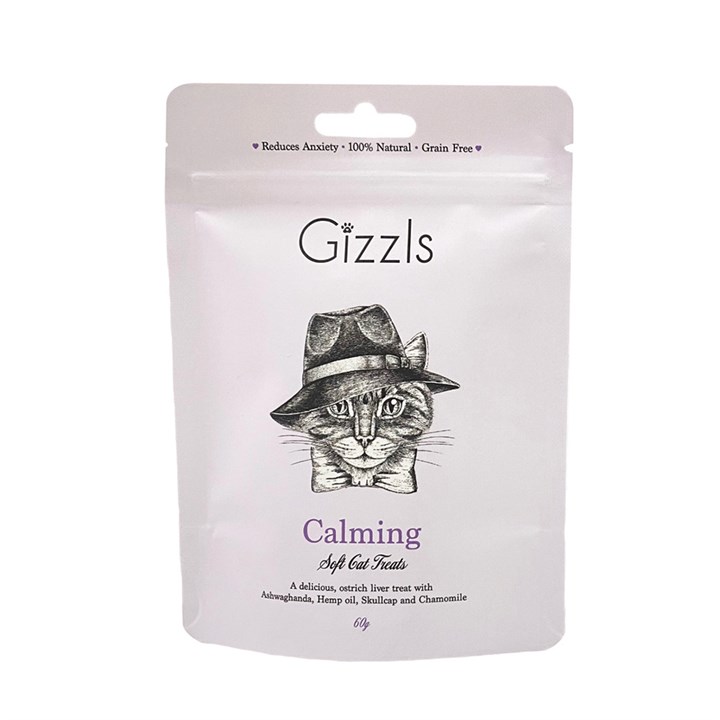 Gizzls Calming Free-Range Ostrich Soft Cat Treats
