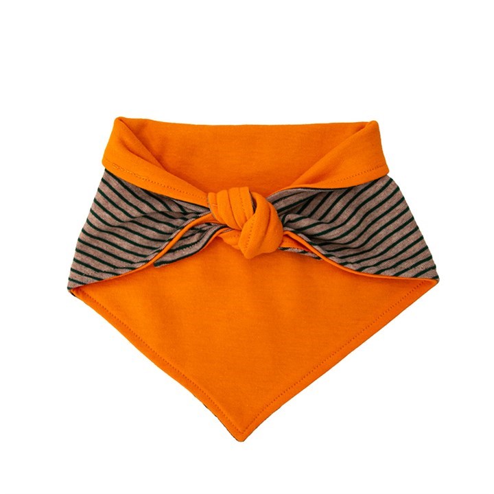Green Elk Bandana Grey with Green Stripes