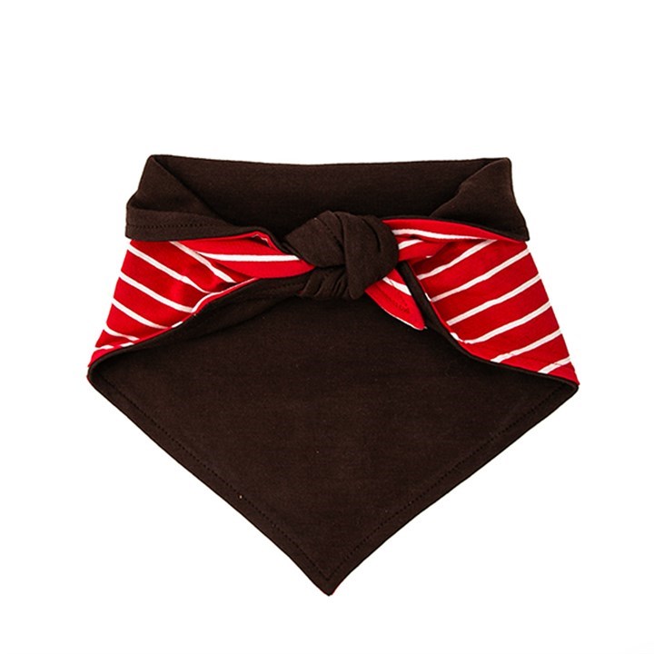 Green Elk Bandana Red with White Stripes