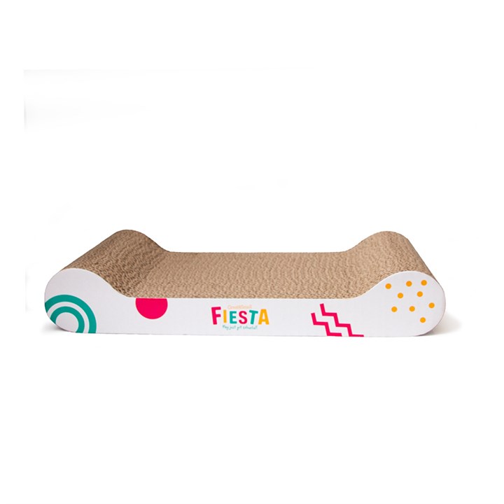 Fiesta Cardboard Lounger & Scratcher 41x21cm