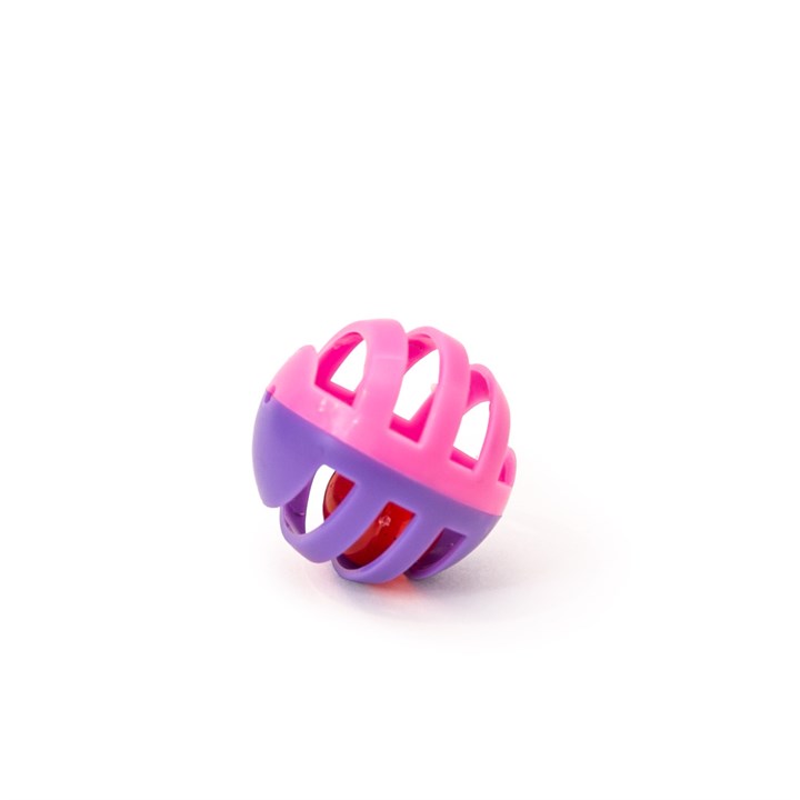Great&Small Plastic Slotted Ball with Bell Cat Toy