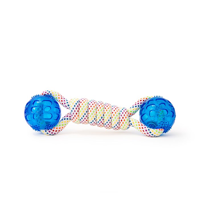 Great&Small Rainbow Rope with TPR Duo Ball