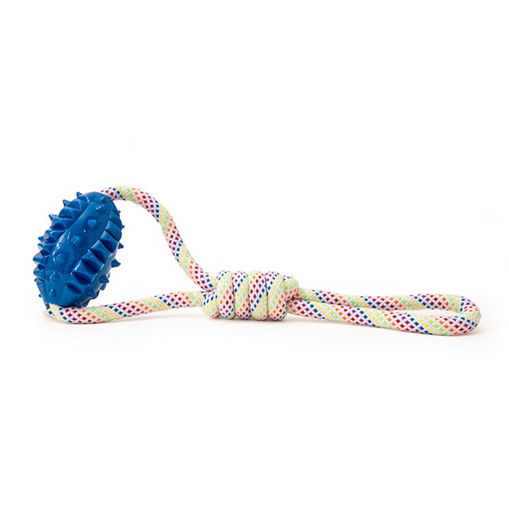 Great&Small Rainbow Rope Throw with Oval Ball