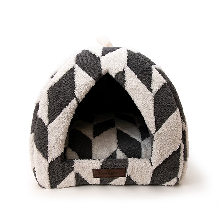 Snuggle & Snooze Grey Diamond Cat Igloo