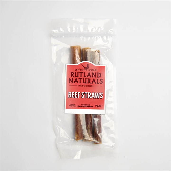 Rutland Naturals Beef Straws 100g
