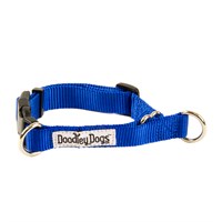Great&Small Doodley Dogs Blue Plain Nylon Collar
