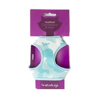 Great&Small Cat Harness Blue Camo