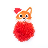 Great&Small Christmas PomPom Fox 9cm with Crackle & Catnip