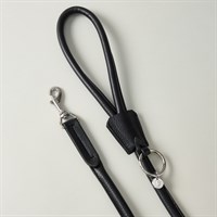Lily & Leo Leather Rolled Lead Black