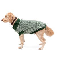 Penrose Knitted Green Checkered Sweater