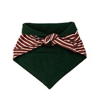 Green Elk Bandana Brown with White Stripes