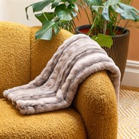 Snuggle & Snooze Faux Fur Chinchilla Pattern Blanket
