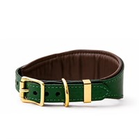Hawkhurst Forest Green Leather Sighthound Collar