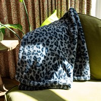 Snuggle & Snooze Grey Leopard Print Blanket