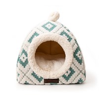 Snuggle & Snooze Teal Aztec Cat Igloo