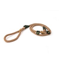 Hawkhurst Forest Green Leather & Rope Slip Lead