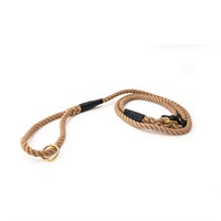 Hawkhurst Navy Blue Leather & Rope Slip Lead