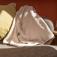 Hawkhurst Victoria Blanket in Cream with Soft Sherpa