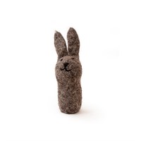MoMo Handmade In Nepal Felt Grey Bunny