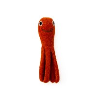 MoMo Handmade In Nepal Felt Orange Octopus