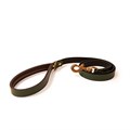 Hawkhurst Forest Green Leather Padded Lead>