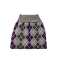 Penrose Knitted Grey Argyle Sweater>