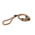 Hawkhurst Forest Green Leather & Rope Slip Lead>