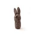 MoMo Handmade In Nepal Felt Grey Bunny>